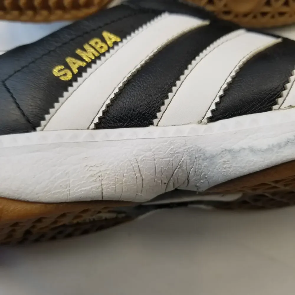 Adidas SambaClassic Mens Black/White Soccer Shoes Size10.5 088559 LACES INCLUDED